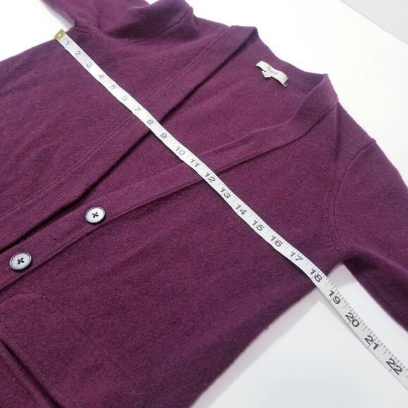 Madewell 100% Merino Wool Purple Cardigan - Picture 6 of 11